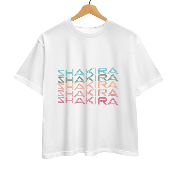 Multicolor Shakira White T-Shirt - free shipping